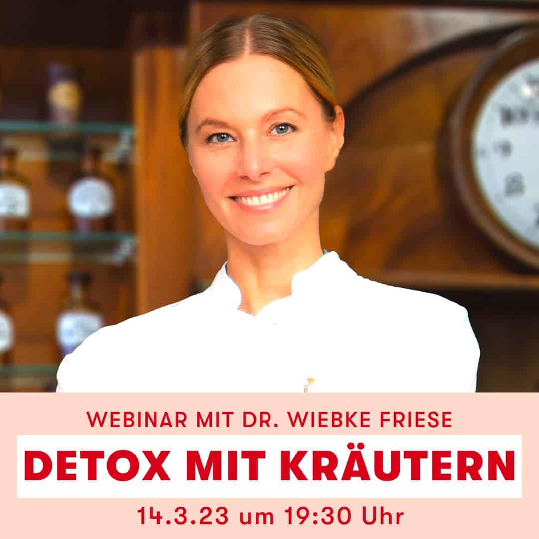 Dr. Wiebke Friese Webinar am 14.3.2023 Detox mit Kräutern
