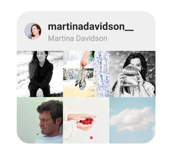 Instagram Account von @martinadavidson__