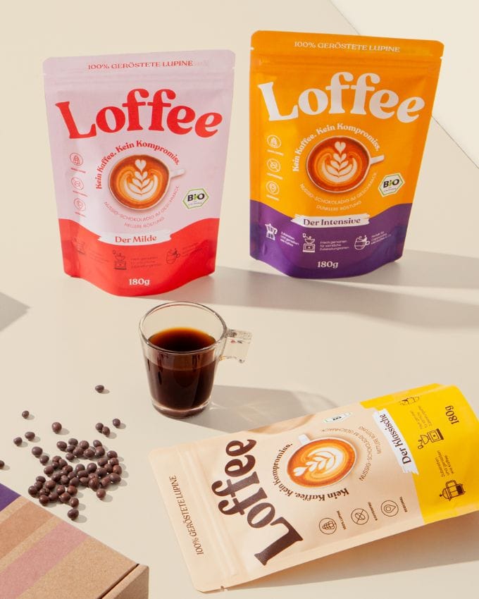 Loffee Kaffeetüten in bunten Farben