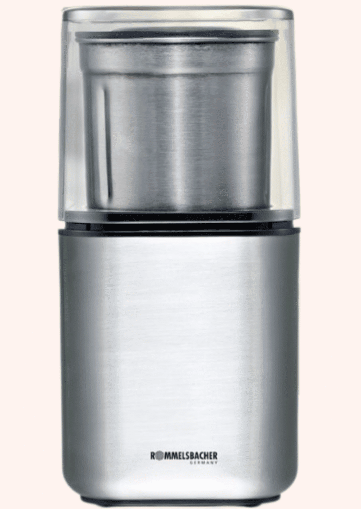 Rommelsbacher Kaffee- und Gewürzmühle auf rosa Hintergrund