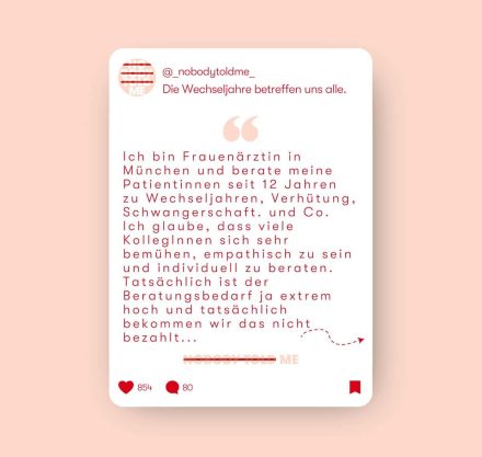 Frauenärztin Claudia Sievers klärt auf Instagram auf, wie die Wechseljahre abgerechnet werden